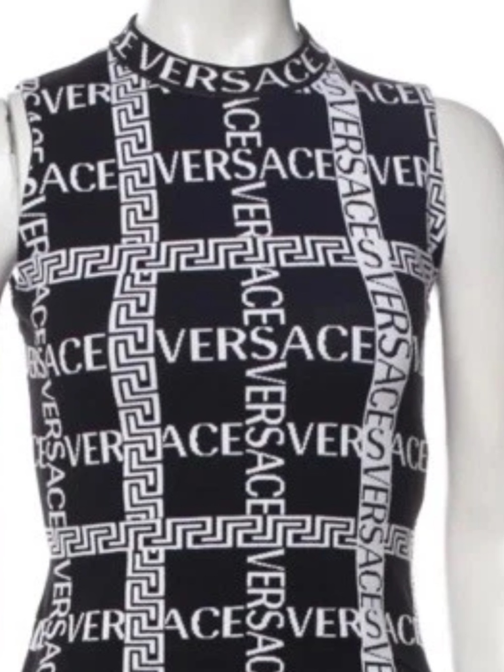 *RARE* VERSACE Y2K SLEEVELESS CROP PLAID CHECKERED TOP I 38 US 2
